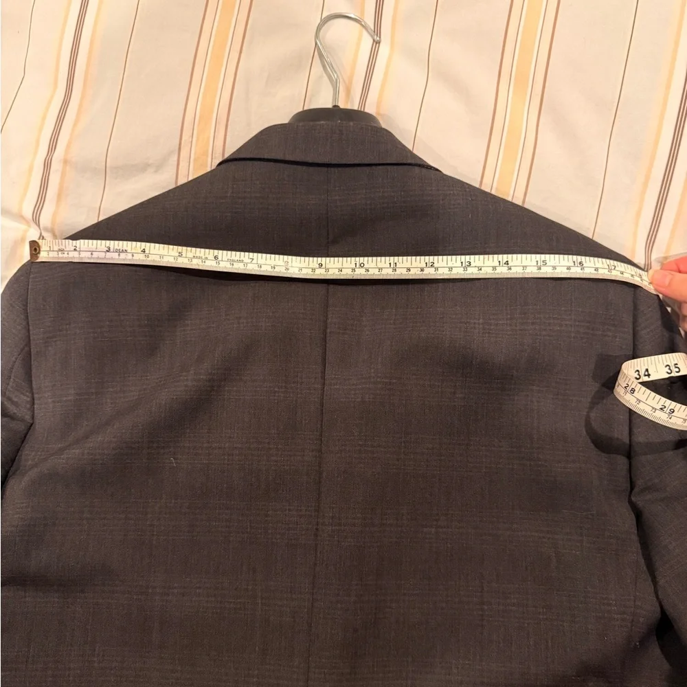 John Varvatos Star USA Charcoal Wool Blazer - 38R - Single Needle Tailored